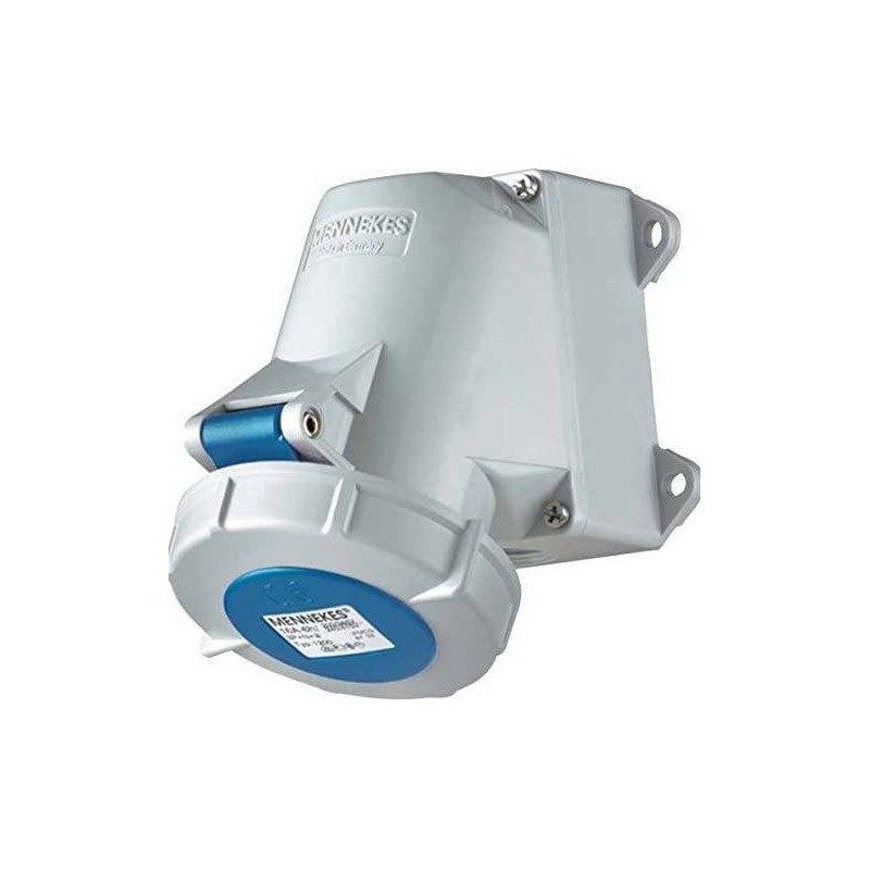 Surface-mounted socket, top and bottom cable entry 16A 3P 230V IP67