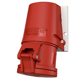 Surface-mounted socket, top cable entry 32A 4P 400V IP44