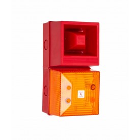 YL40/D50/A/RN/WR - Combined Siren/Flash 24VDC Orange 5J 108dB IP65