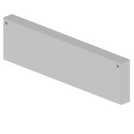 Grey RAL7038 closure end cap 100x400 U48X