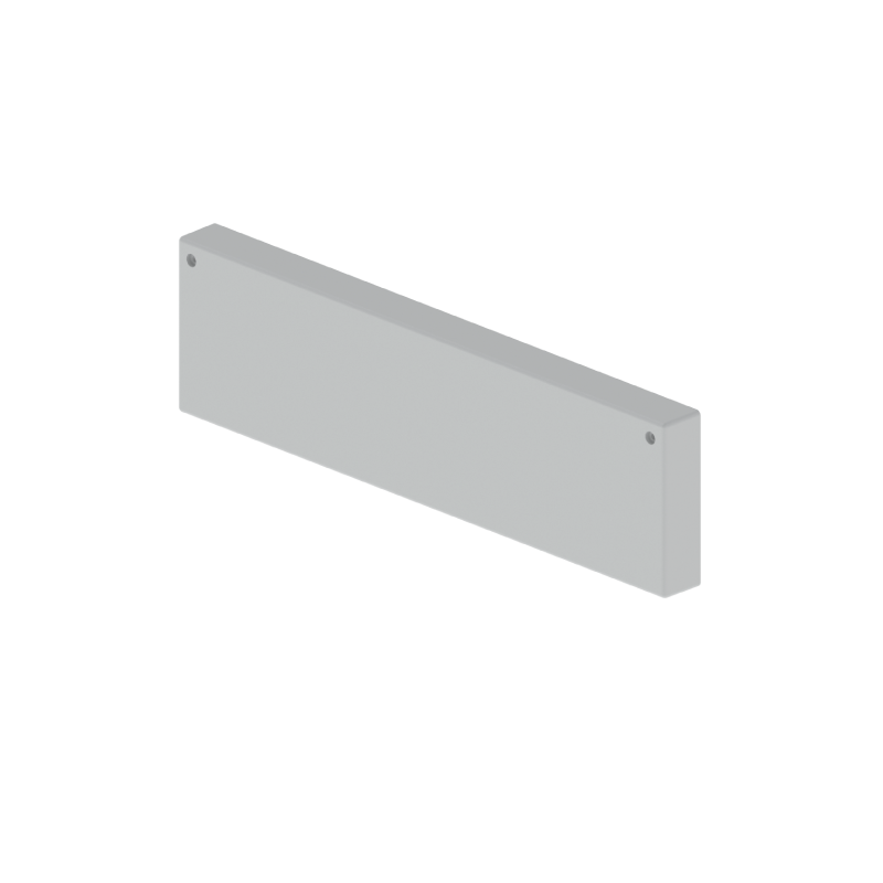 Grey RAL7038 closure end cap 100x400 U48X