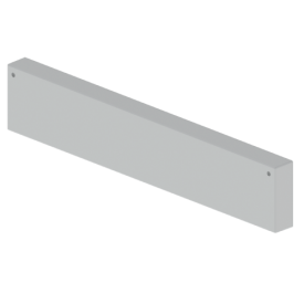 Grey RAL7038 closure end cap 100x600 U48X