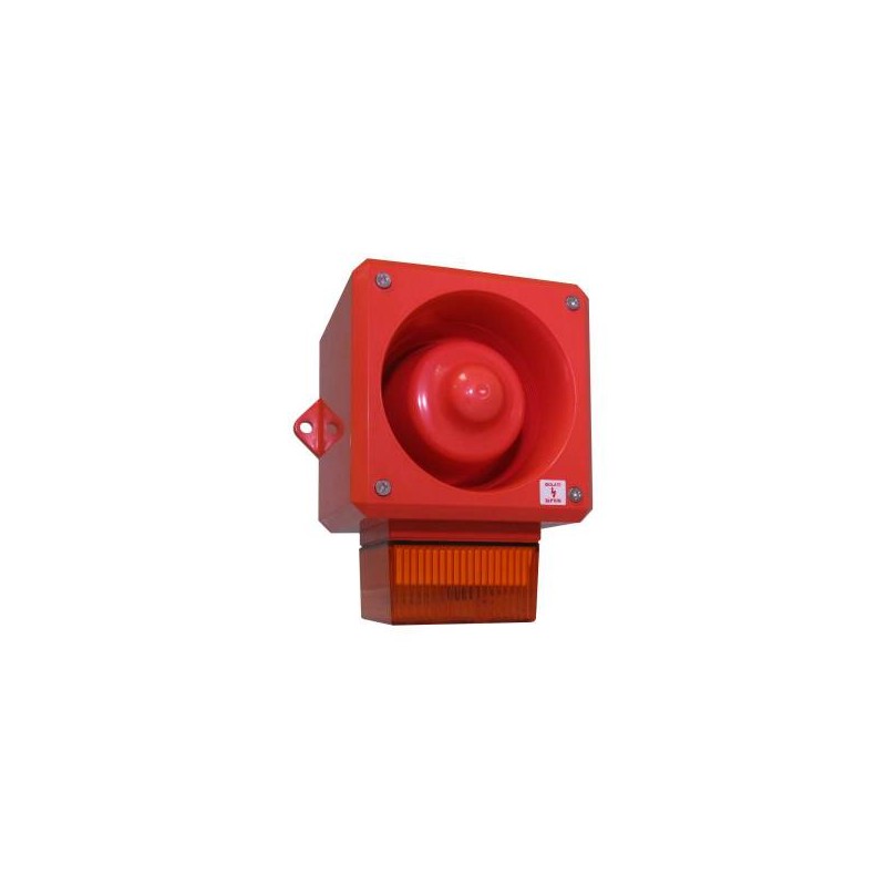 YL50/D50/A/RF/WR - Combined Siren/Flash 24Vdc Orange 5J 112dB IP66