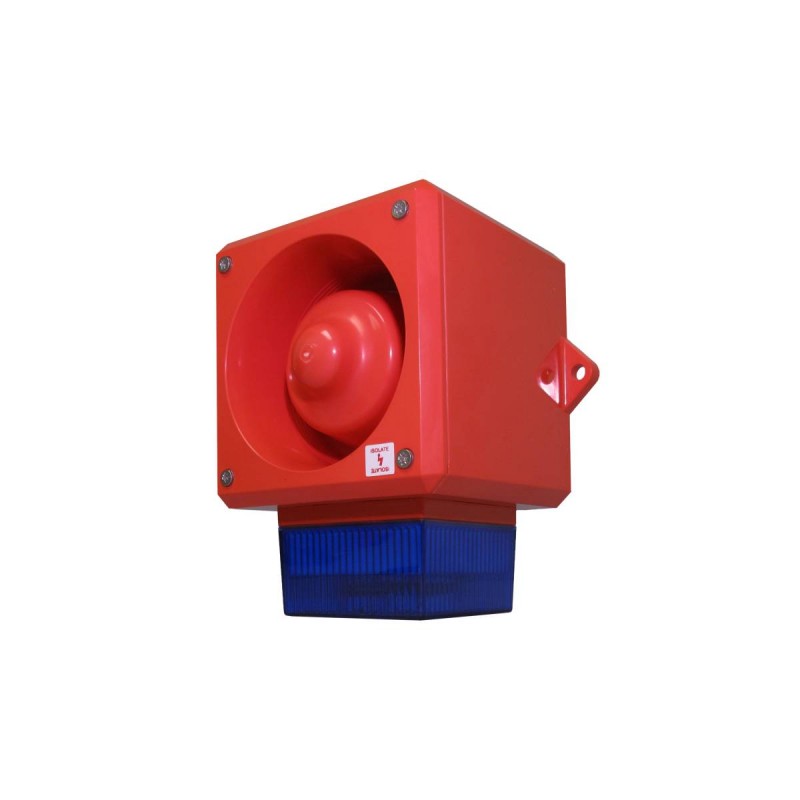 YL50/D50/B/RF/WR - Combined Siren/Flash 24Vdc Blue 5J 112dB IP66