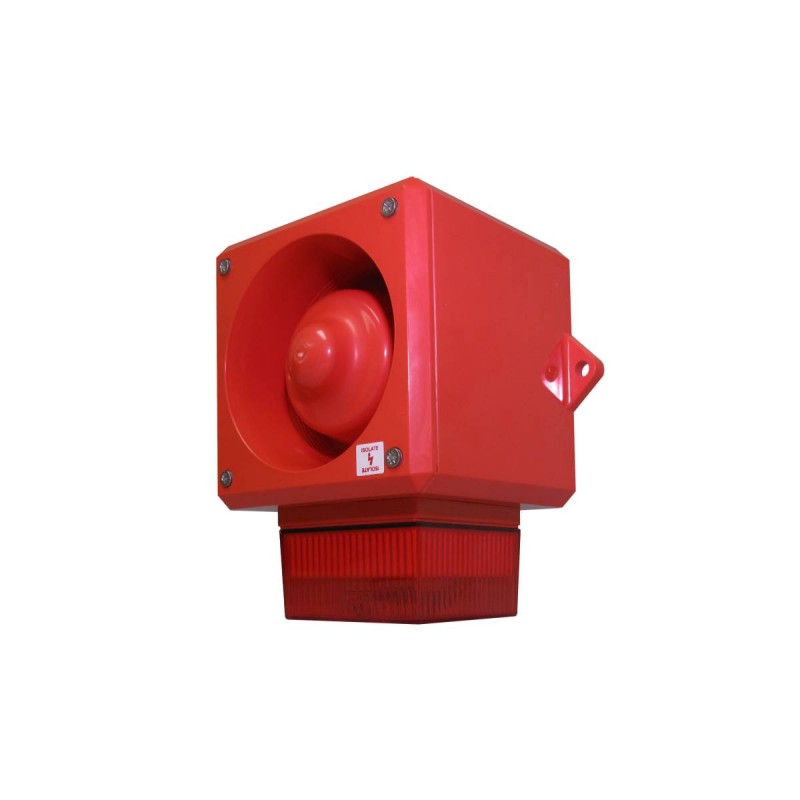 YL50/D50/R/RF/WR - combiné sirène/flash 24Vcc rouge 5J 112dB IP66