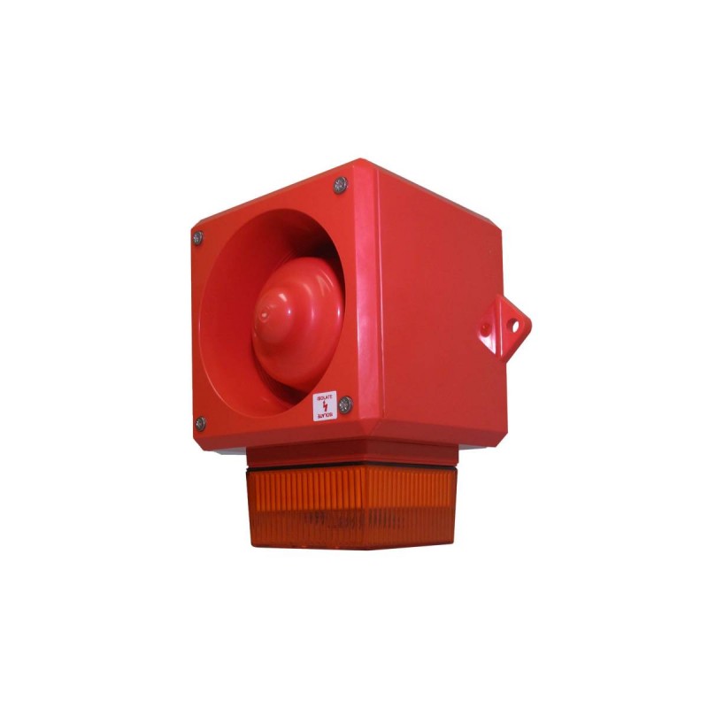 YL50/L50/A/RF/WR - Combined siren/flash 115VAC orange 5J 112dB IP66