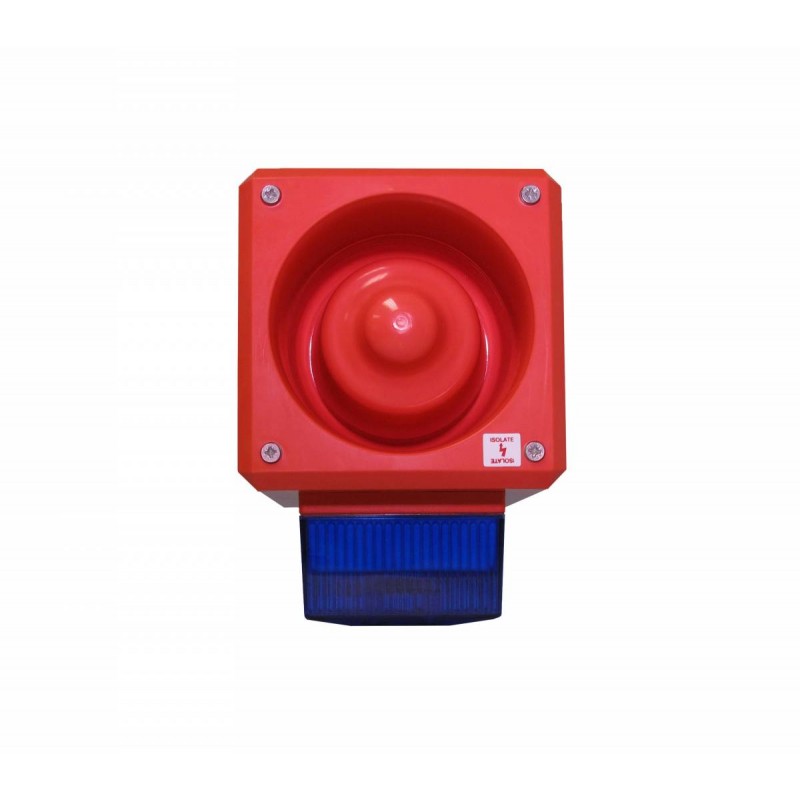 YL50/L50/B/RF/WR - Combined siren/flash 115VAC blue 5J 112dB IP66