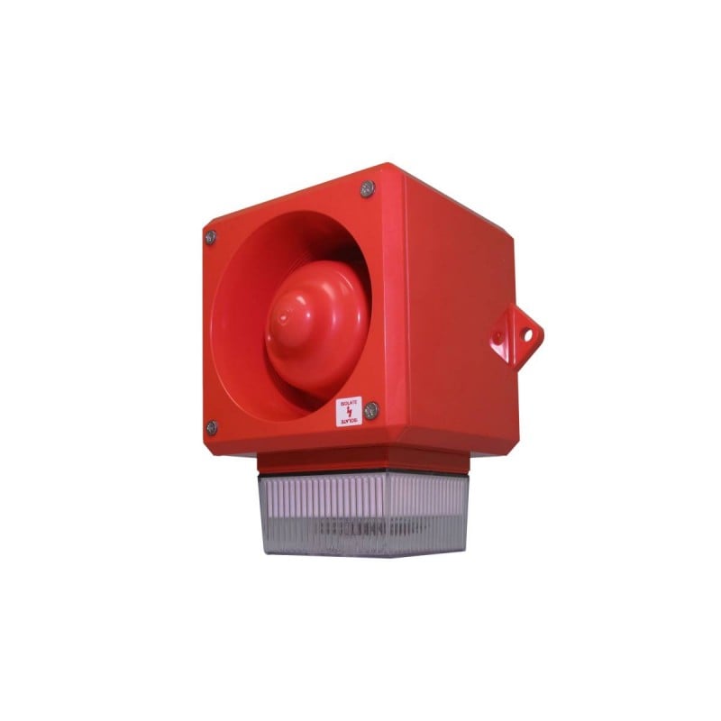 YL50/L50/C/RF/WR - Combined siren/flash 115VAC clear 5J 112dB IP66