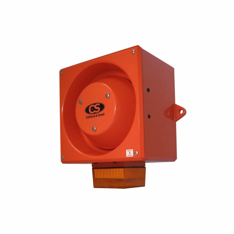 YL80/D50/A/RF/WR - Combined siren/flash 24VDC orange 5J 116dB IP66