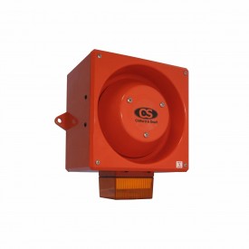 YL80/N50/A/RF/WR - Combined siren/flash 230VAC orange 5J 116dB IP66