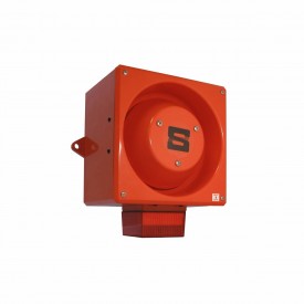 YL80/D50/R/RF/SU/WR - Super Combined siren/flash 24VDC red 5J 120dB IP66