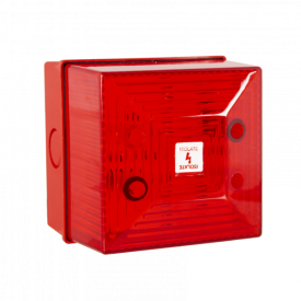 FL40/D50/R/RN - Xenon Flashing Light 5J Red 24VDC IP65 with Red Rear Casing