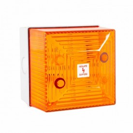 FL40/D50/A/WN - Xenon Flashing Light 5J Orange 24VDC IP65 with White Rear Casing