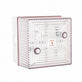 FL40/D50/C/WN feu flash xénon 5J transparent 24Vcc IP65 boitier arrière blanc