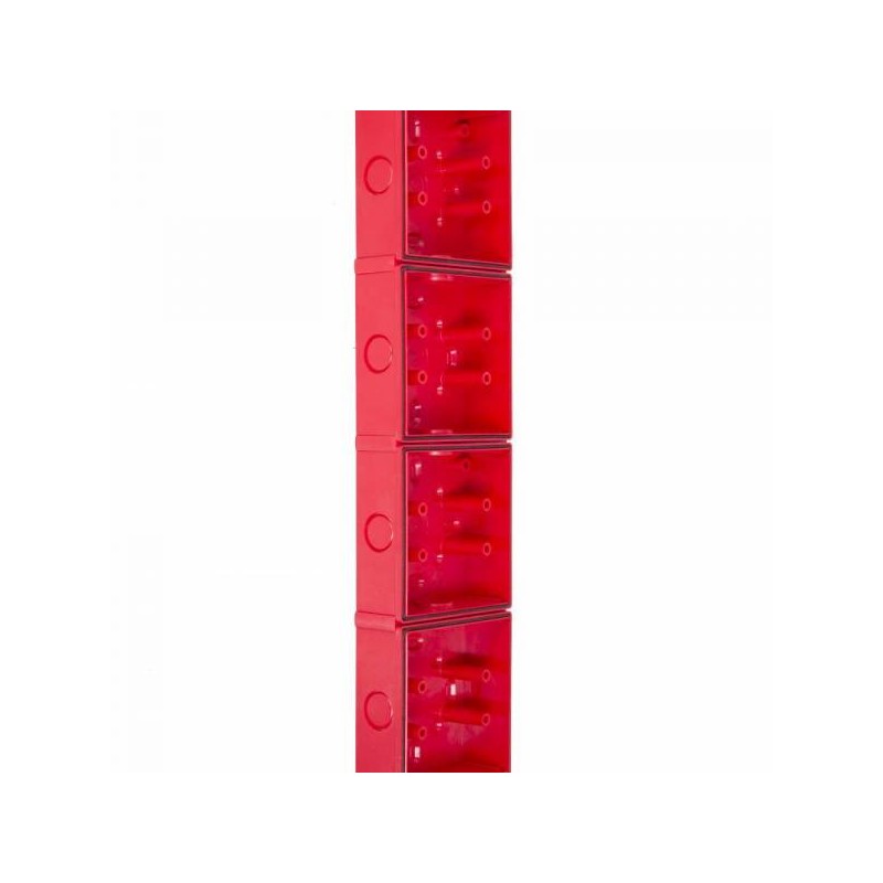 Module quadruple - boitier arrière/back box rouge